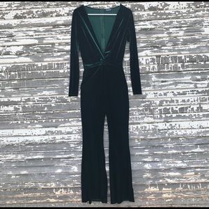 Dark green velvet body suit